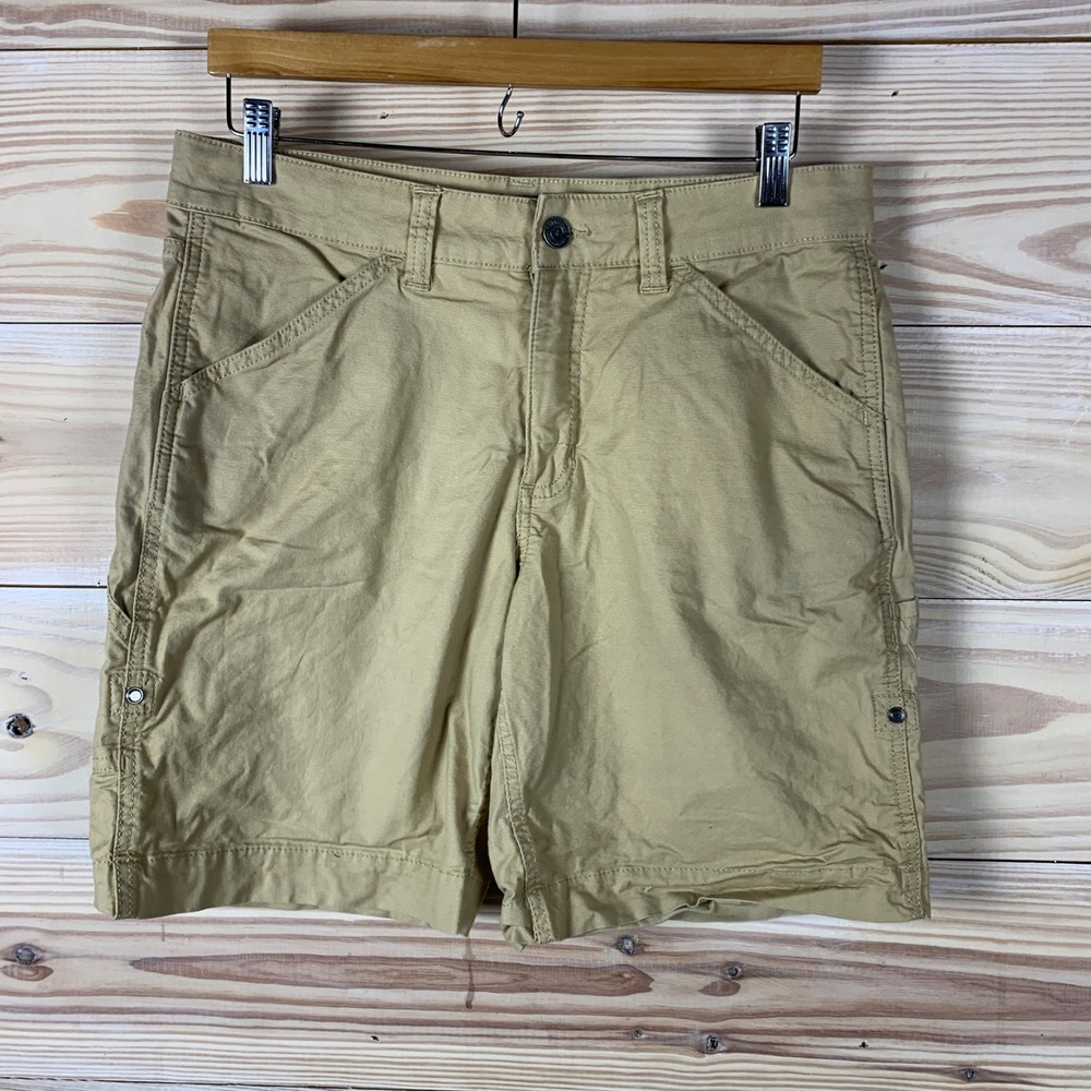 Ridgecut Shorts Women 12 Tan Utility Roll Tab Cotton Blend Toughwear